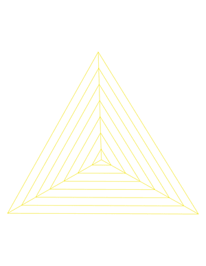Yellow Concentric Triangle Graph Paper  - Letter