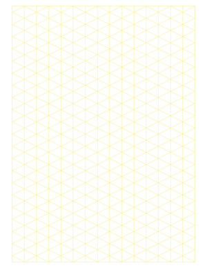 Yellow Isometric Graph Paper  - Letter
