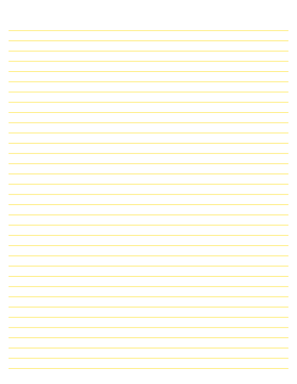 Yellow Lined Paper College Ruled: Letter-sized paper (8.5 x 11)