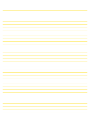 Yellow Lined Paper Narrow Ruled - Letter