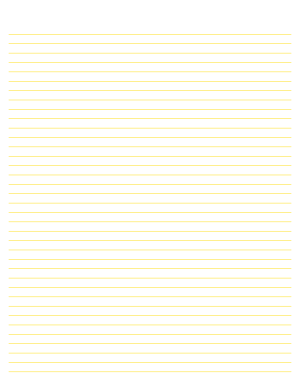 Yellow Lined Paper Narrow Ruled: Letter-sized paper (8.5 x 11)