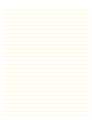 Yellow Lined Paper Wide Ruled - Letter