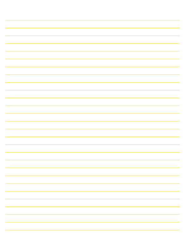 Yellow Lined Paper Wide Ruled: Letter-sized paper (8.5 x 11)