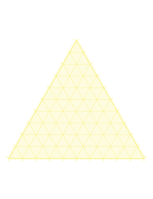 Yellow Ternary Graph Paper  - Letter