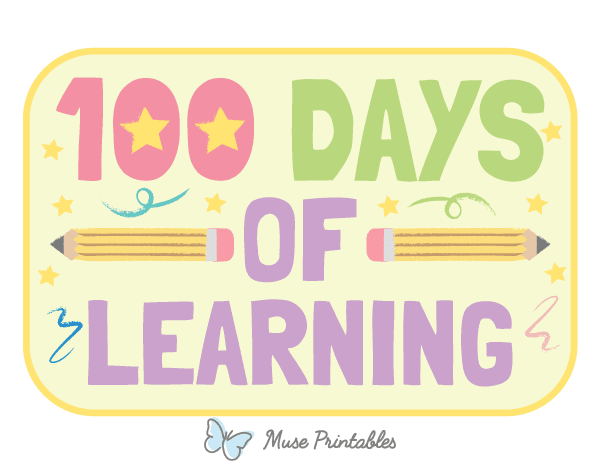 100 Days of Learning Photo Booth Prop