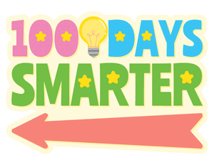 100 Days Smarter Left Arrow Photo Booth Prop
