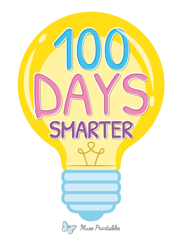 100 Days Smarter Light Bulb Photo Booth Prop