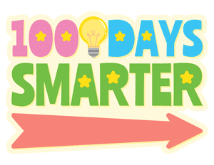 100 Days Smarter Right Arrow Photo Booth Prop