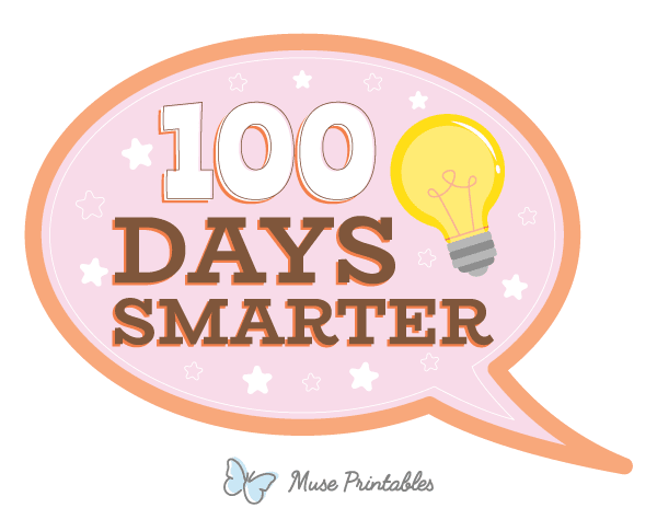 100 Days Smarter Speech Bubble Photo Booth Prop