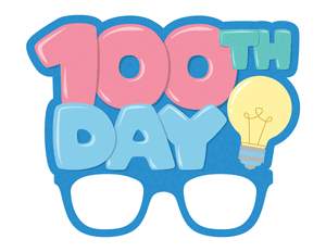 100th Day Glasses Photo Booth Prop