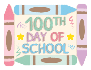 100th Day of School Crayon Photo Booth Prop