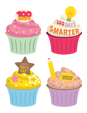 100th Day of School Cupcake Photo Booth Prop