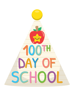100th Day of School Party Hat Photo Booth Prop