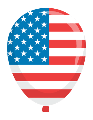 American Flag Balloon Photo Booth Prop