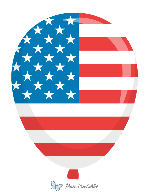 American Flag Balloon Photo Booth Prop