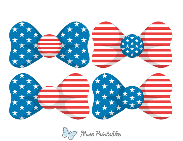 American Flag Bow Tie Photo Booth Prop