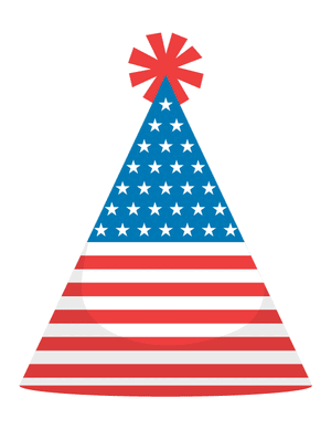 American Flag Party Hat Photo Booth Prop