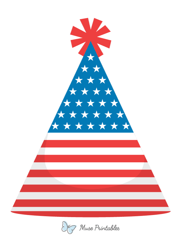American Flag Party Hat Photo Booth Prop