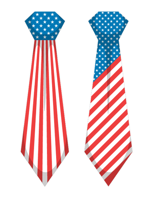 American Flag Tie Photo Booth Prop