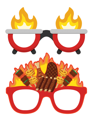 BBQ Glasses Photo Booth Prop