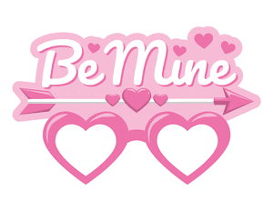 Be Mine Glasses Photo Booth Prop
