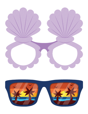 Beach Glasses Photo Booth Prop