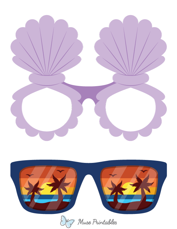 Beach Glasses Photo Booth Prop