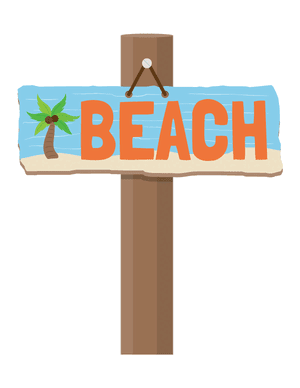 Beach Sign Photo Booth Prop
