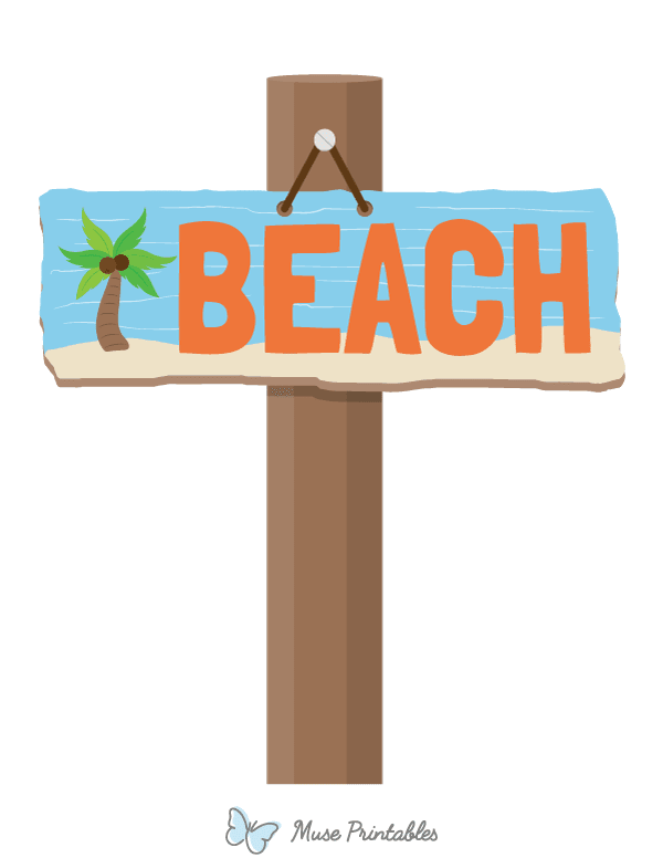 Beach Sign Photo Booth Prop