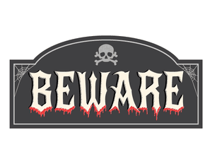 Beware Photo Booth Prop