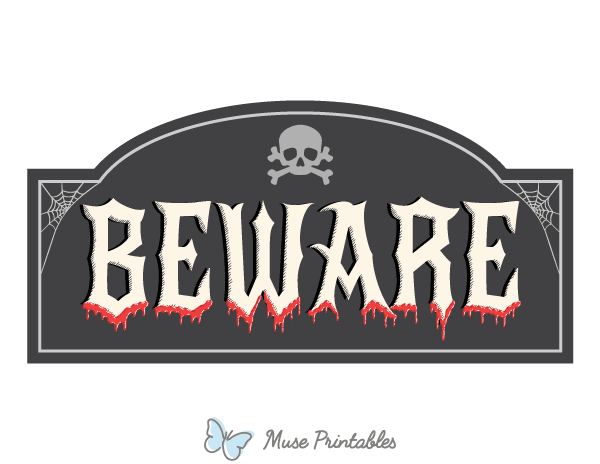 Beware Photo Booth Prop
