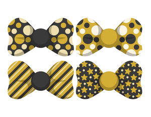 Black and Gold New Year Bow Tie Photo Booth Prop