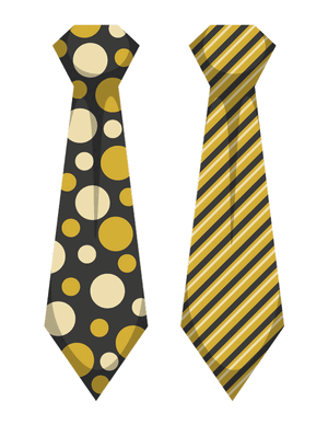 Black and Gold New Year Tie Photo Booth Prop