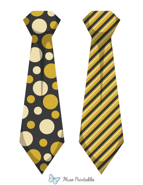 Black and Gold New Year Tie Photo Booth Prop