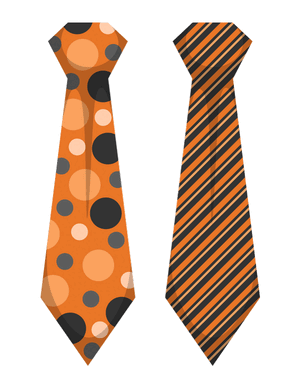 Black and Orange Tie Photo Booth Prop