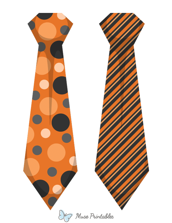 Black and Orange Tie Photo Booth Prop