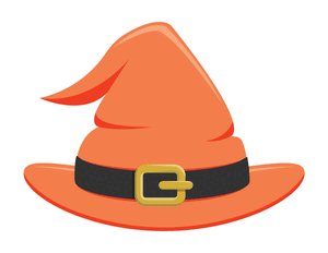 Black and Orange Witch Hat Photo Booth Prop