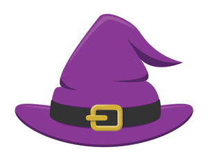 Black and Purple Witch Hat Photo Booth Prop