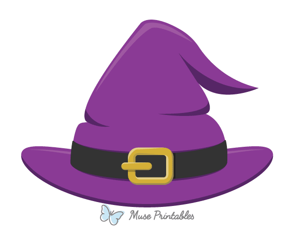 Black and Purple Witch Hat Photo Booth Prop