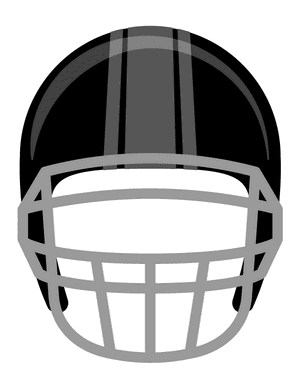 Black Football Helmet Photo Booth Prop