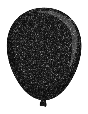 Black Glitter Balloon Photo Booth Prop