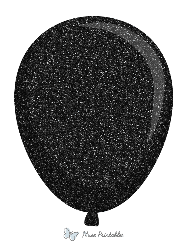 Black Glitter Balloon Photo Booth Prop