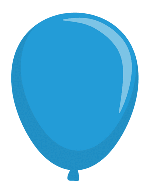 Blue Balloon Photo Booth Prop