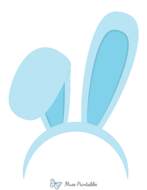 Blue Easter Bunny Ears Photo Booth Prop