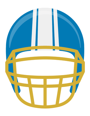 Blue Football Helmet Photo Booth Prop