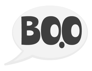 Boo Speech Bubble Photo Booth Prop