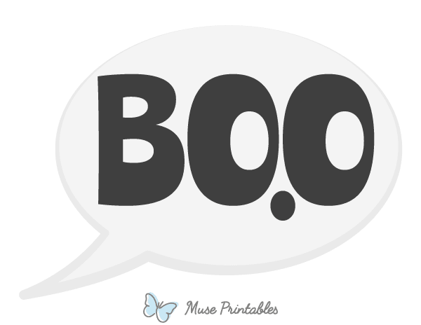 Boo Speech Bubble Photo Booth Prop