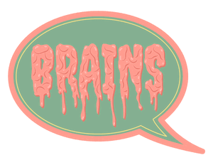 Brains Speech Bubble Photo Booth Prop