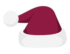 Burgundy Santa Claus Hat Photo Booth Prop