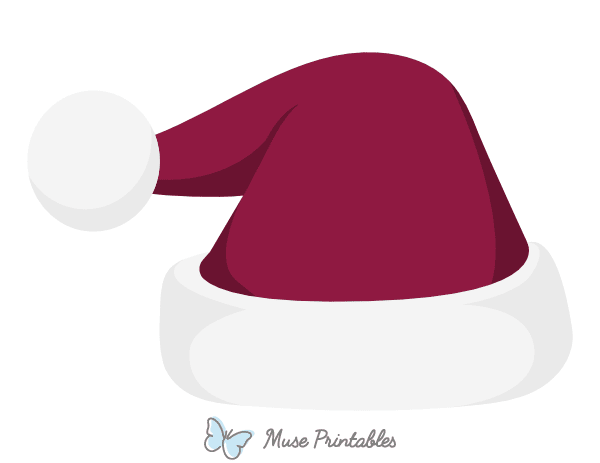 Burgundy Santa Claus Hat Photo Booth Prop